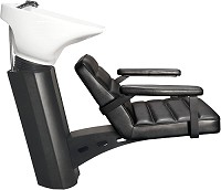  Hairway Bac à shampoing "IRON", Assise noire 